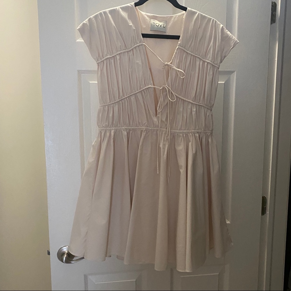 Tove
Clara Tie-Detail Organic Cotton Dress